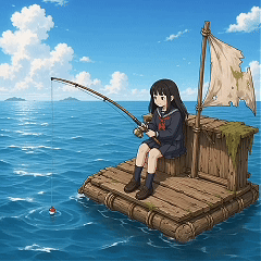 Flood Frontier fish event GIF for food and rare fish rewards