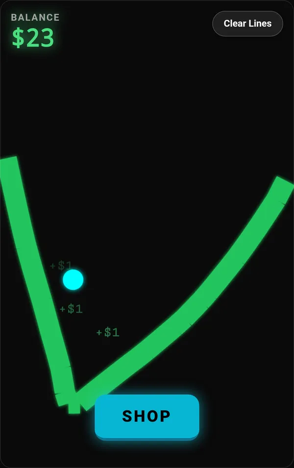 balls bouncing on lines