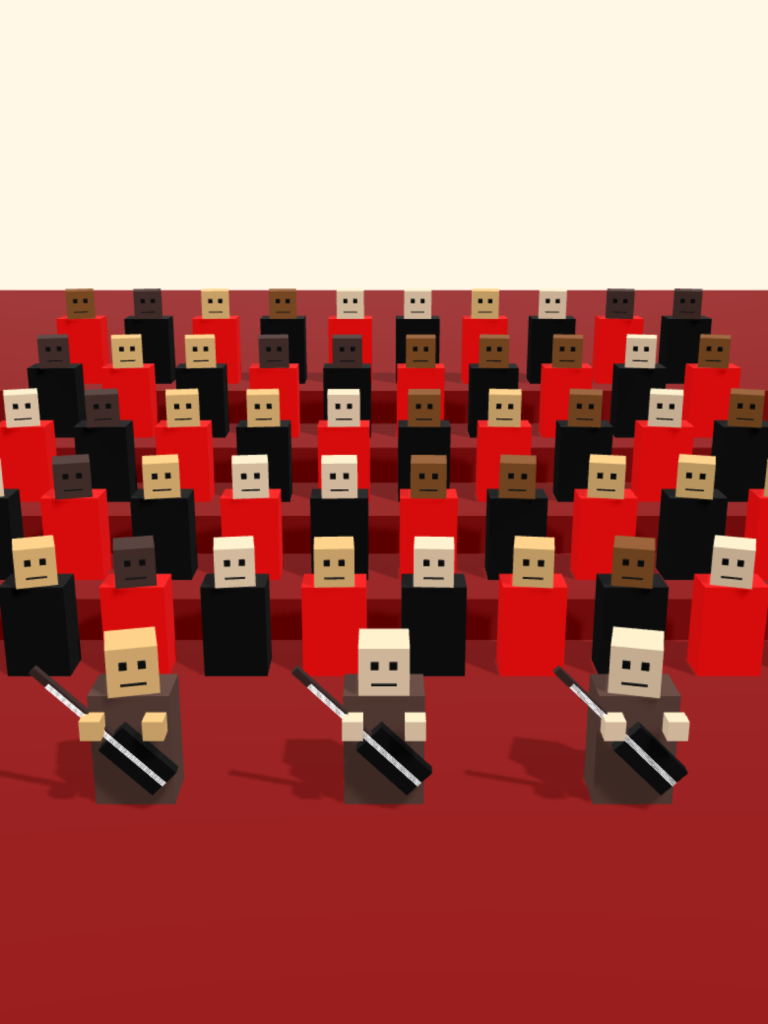 Tap the screen to begin performing