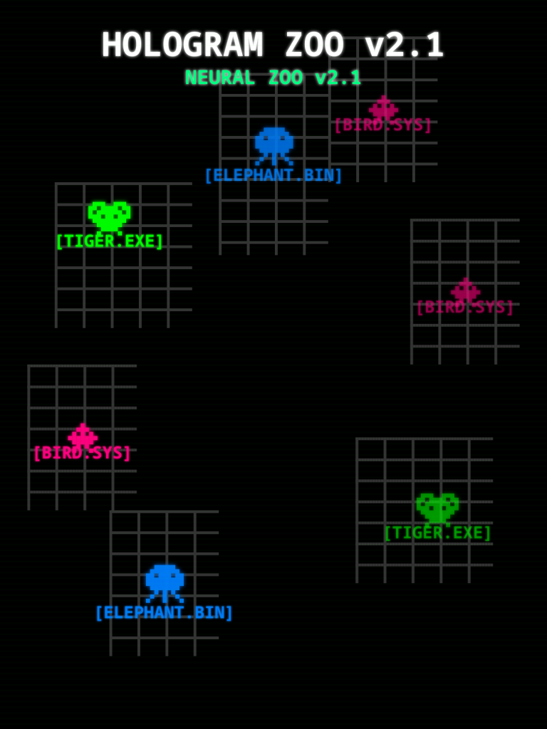 Neon Hologram Zoo