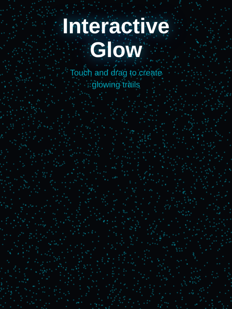 Interactive Glowing Dot Field
