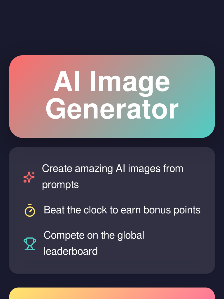 AI Image Generator Game