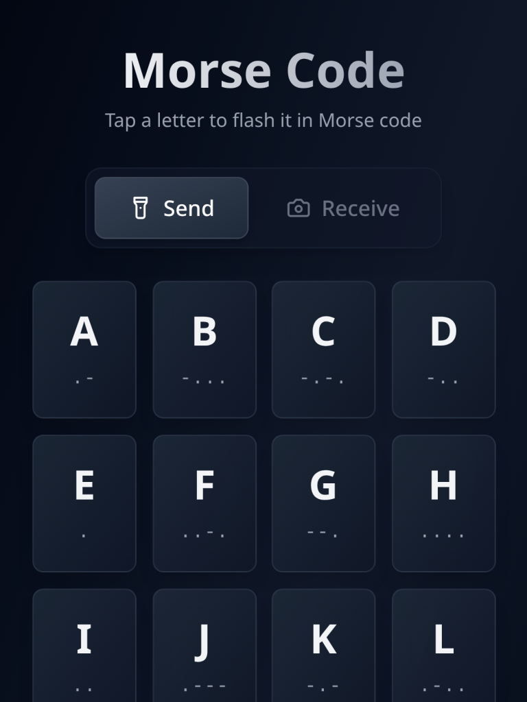 Morse Code Flashlight Send/Receive
