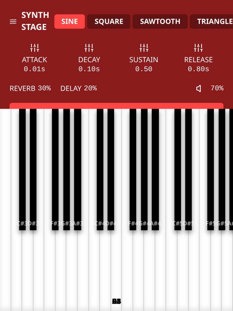 Web keyboard synthesizer