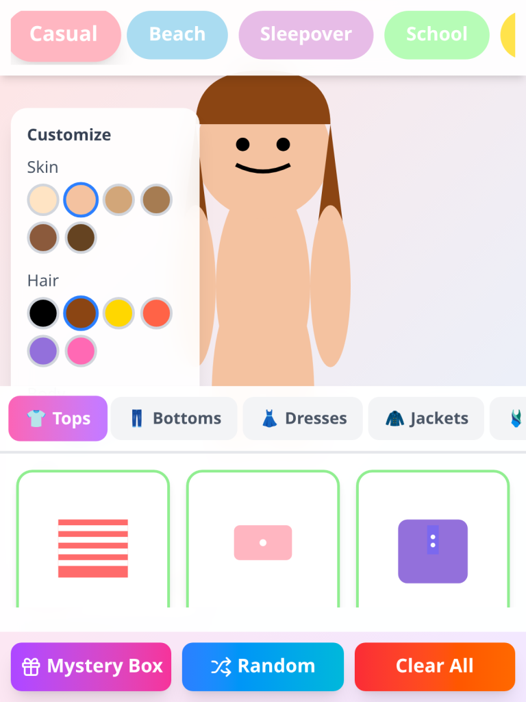 Toca Style Character Creator