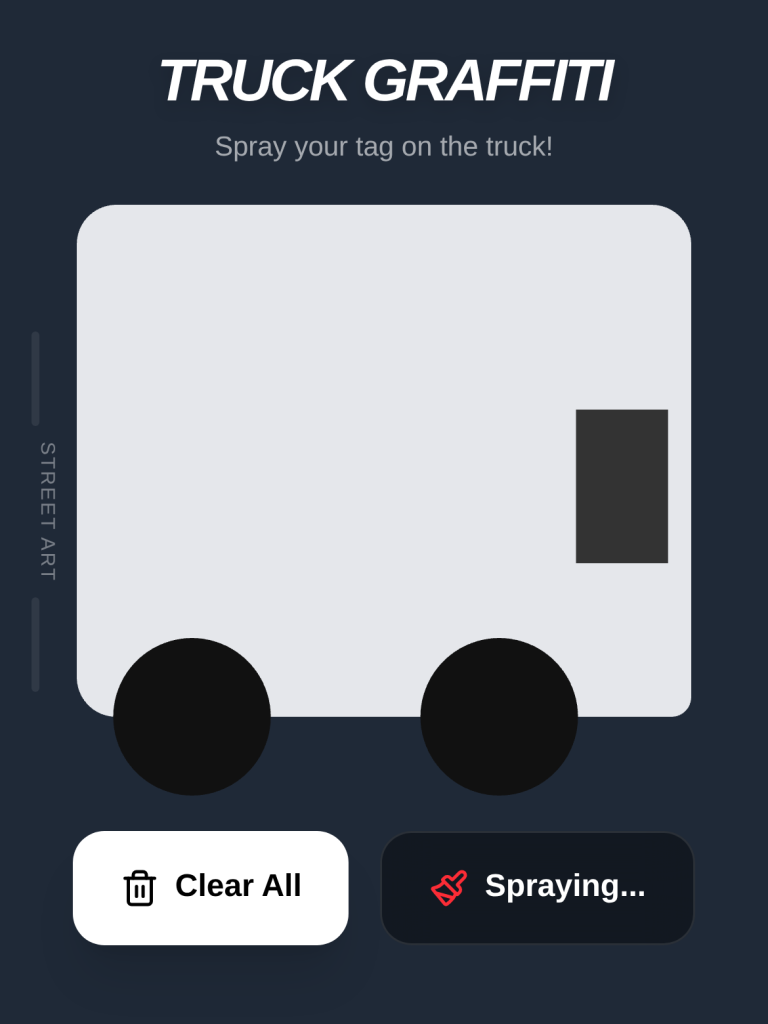 Truck Graffiti Drawing Game