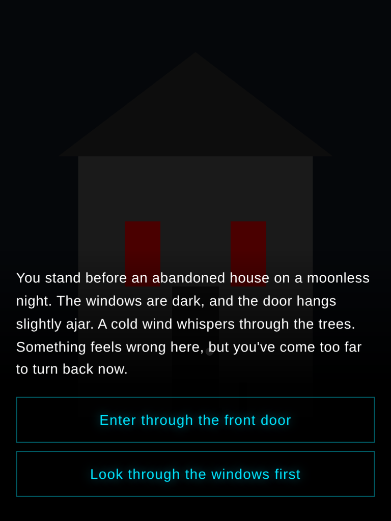 Horror House Choice Game
