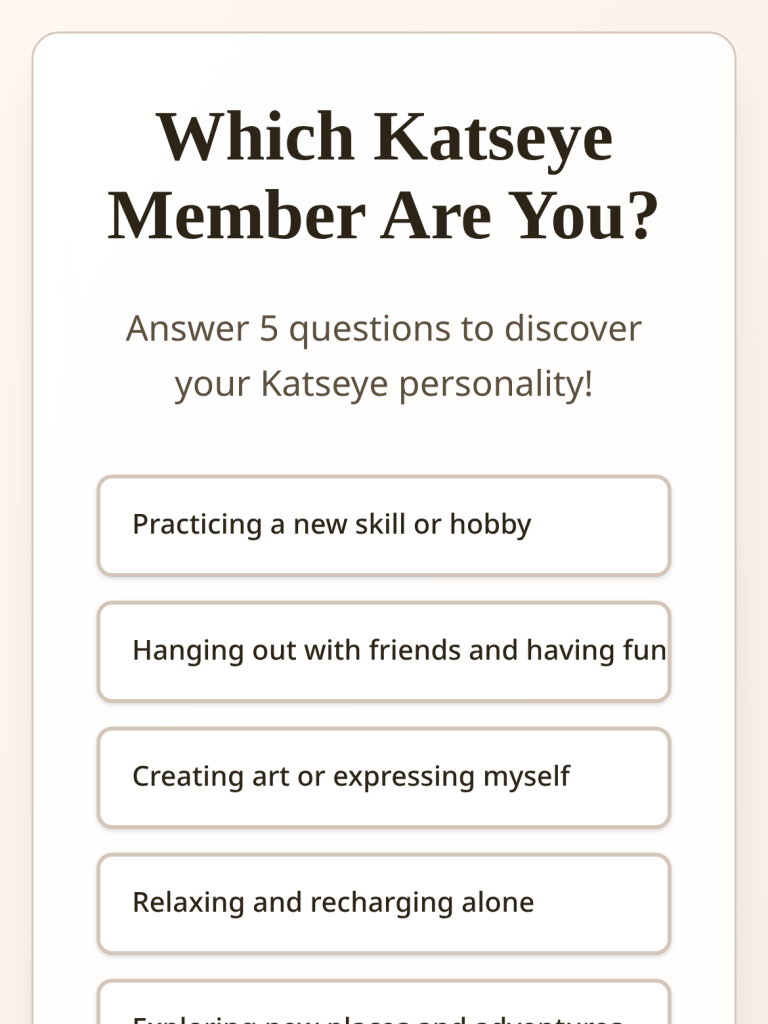 Katseye Member Quiz