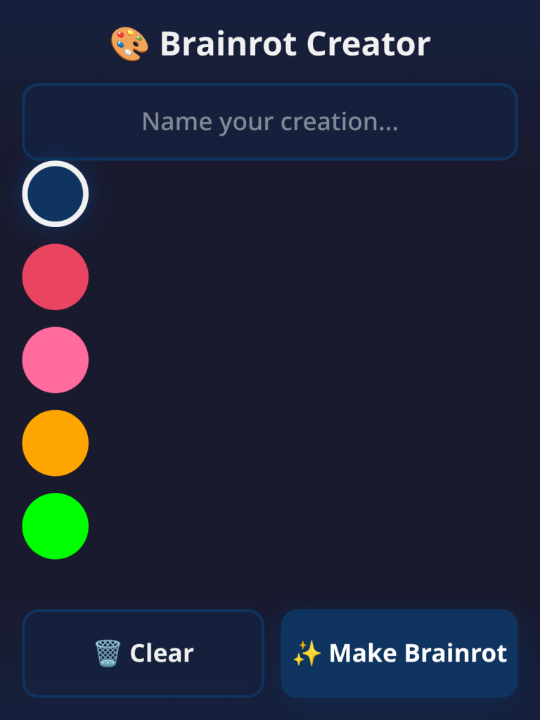 Brainrot Character Creator
