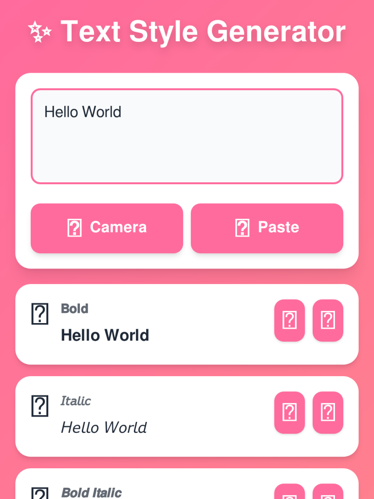 Text Style Generator