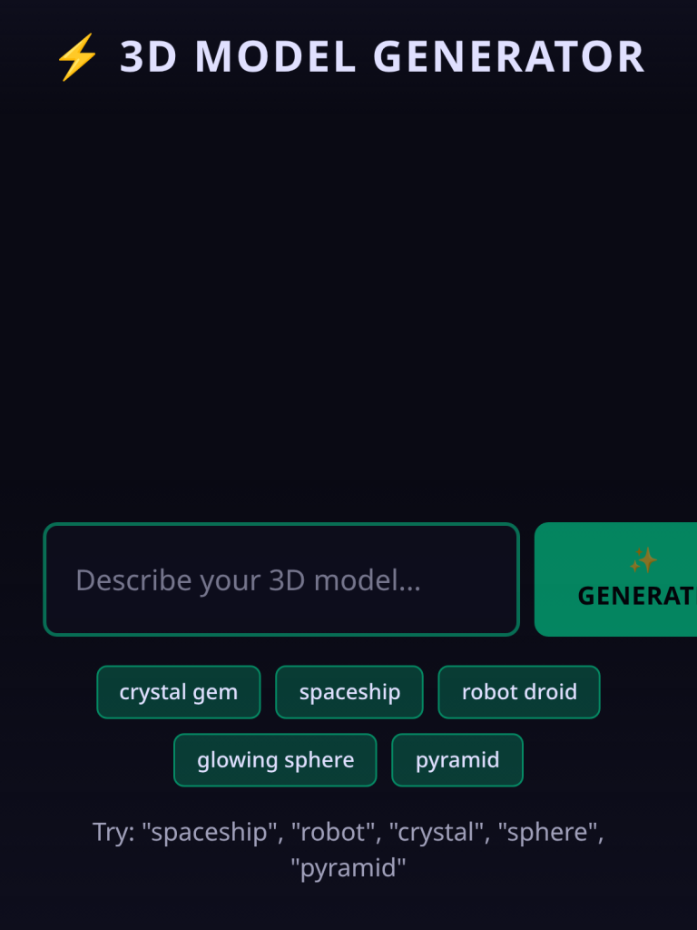 3D Model Generator