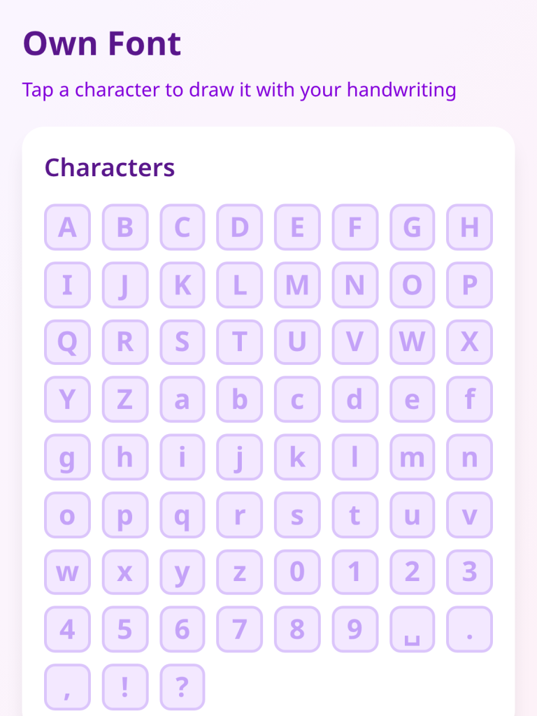 Custom Handwriting Font Creator