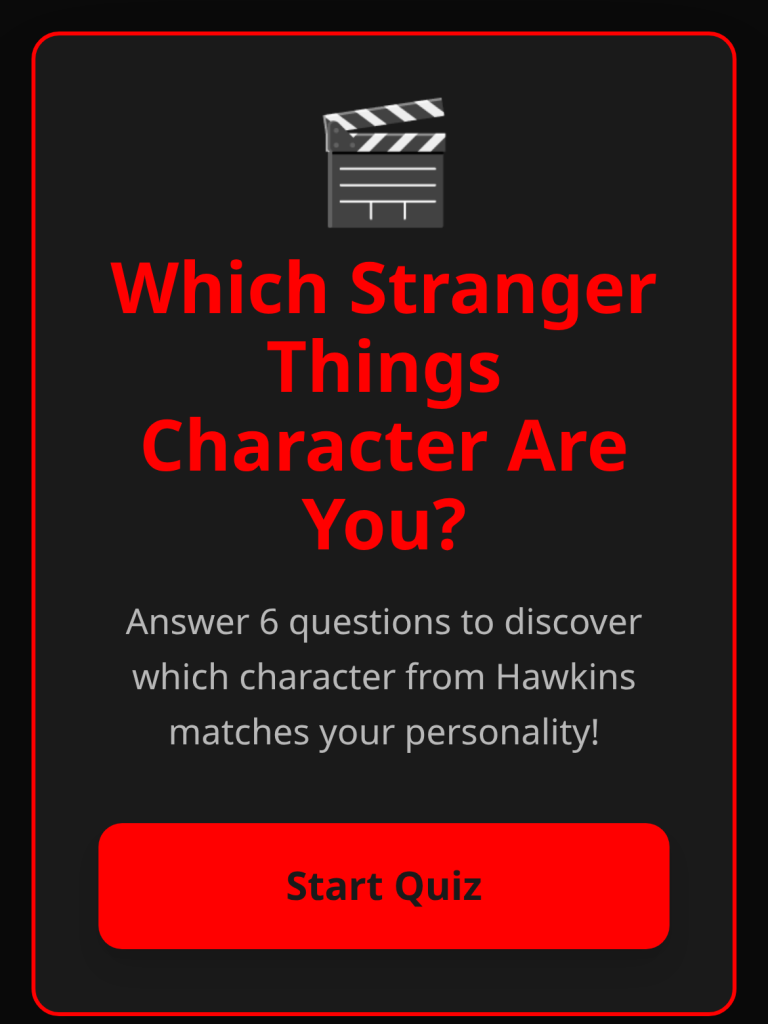 Stranger Things Character Quiz
