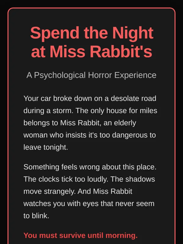 Spend the Night at Miss Rabbit's