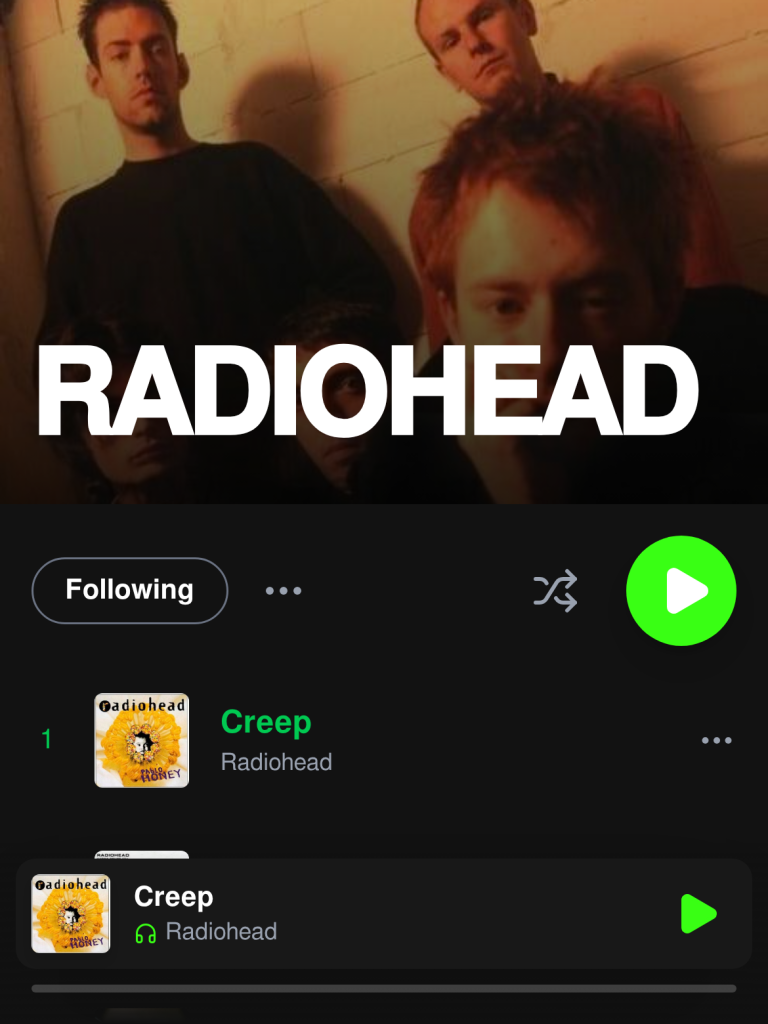 Radiohead playlist (with lyrics)