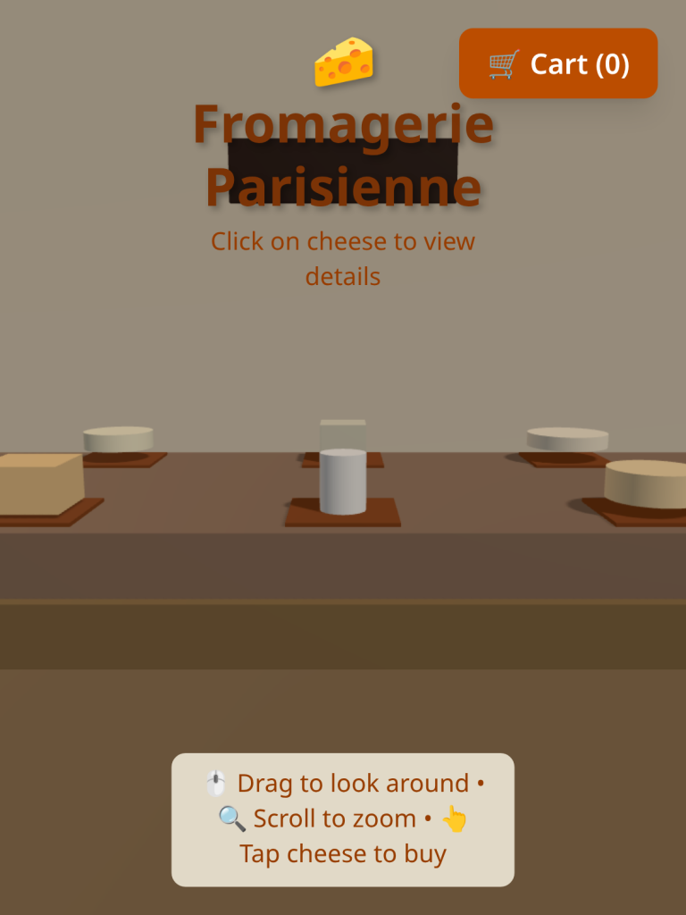 Blocky cheese shop